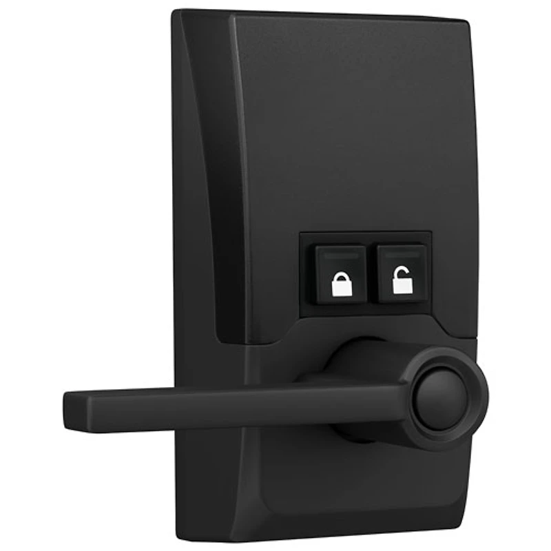 Serrure intelligente Wi-Fi Encode Latitude de Schlage avec poignée à levier - Noir mat
