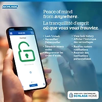 Serrure intelligente Wi-Fi Encode Latitude de Schlage avec poignée à levier - Nickel satiné