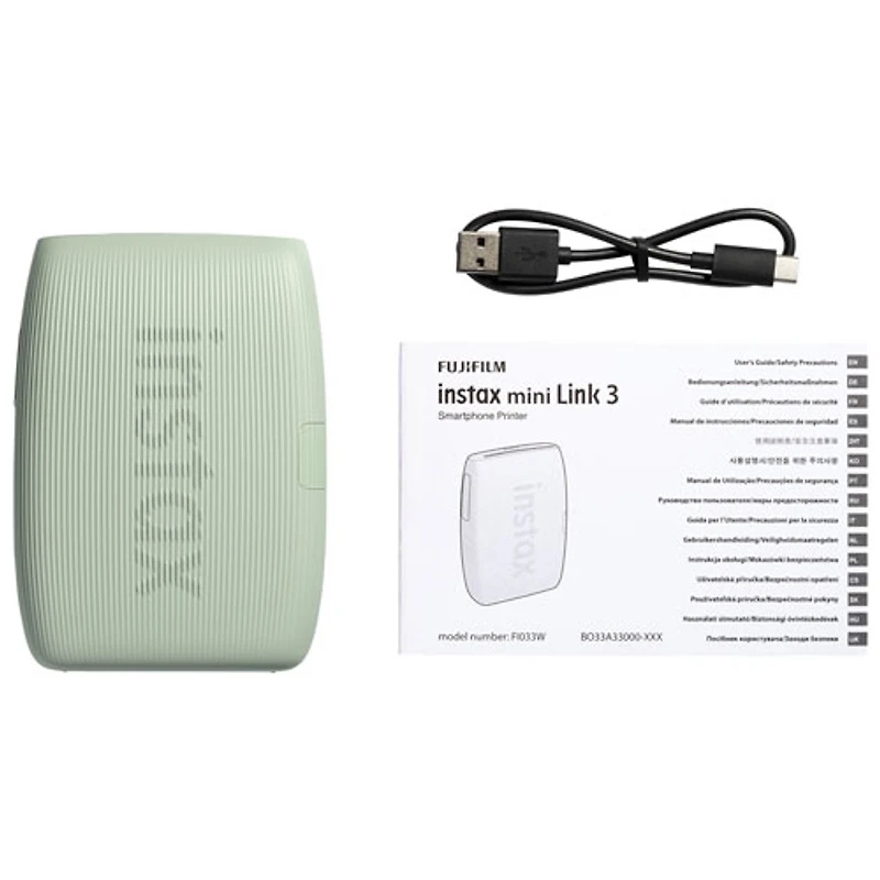 Fujifilm Instax Mini Link 3 Smartphone Printer - Sage Green