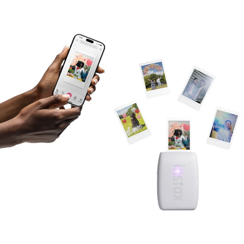 Imprimante Instax Mini Link 3 de Fujifilm pour téléphone intelligent - Blanc argile