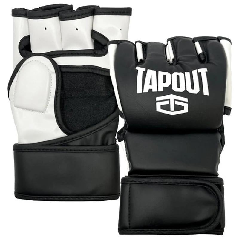 Gants d'arts martiaux mixtes de 12 oz de Tapout - Noir