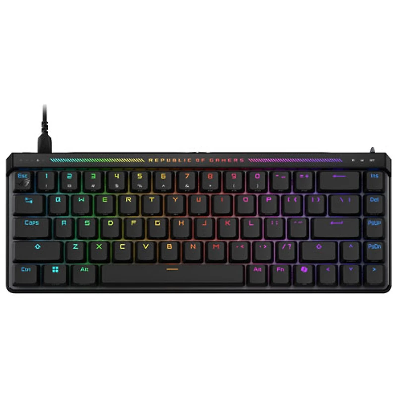 Clavier de jeu mécanique compact avec fil rétroéclairé M605 ROG Falchion Ace HFX d'ASUS - Noir