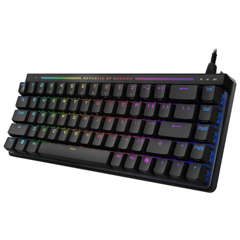 Clavier de jeu mécanique compact avec fil rétroéclairé M605 ROG Falchion Ace HFX d'ASUS - Noir