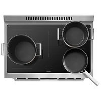 Smeg 36" 4.6 Cu Ft True Convection 5-Element Freestanding Induction Range (SPR36UIMMW) - White - Only at Best Buy