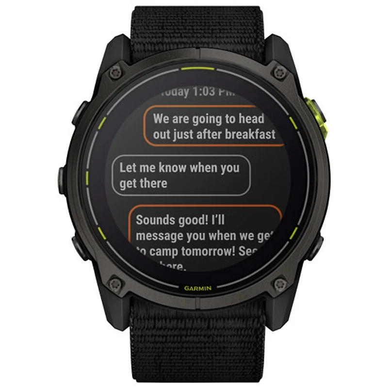 Garmin Enduro 3 51mm Solar Bluetooth Multisport Smartwatch - Black/Carbon Grey