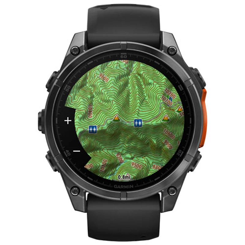 Montre intelligente multisport Bluetooth AMOLED fēnix 8 de 47 mm de Garmin - Noir/Gris ardoise
