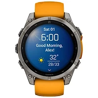 Garmin fēnix 8 47mm Sapphire AMOLED Bluetooth Multisport Smartwatch - Spark Orange/Graphite/Carbon Grey