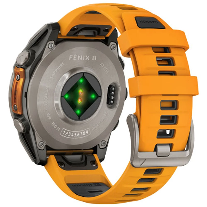 Garmin fēnix 8 47mm Sapphire AMOLED Bluetooth Multisport Smartwatch - Spark Orange/Graphite/Carbon Grey