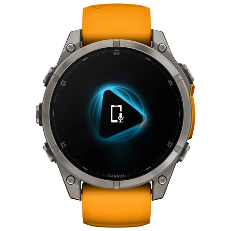 Garmin fēnix 8 47mm Sapphire AMOLED Bluetooth Multisport Smartwatch - Spark Orange/Graphite/Carbon Grey