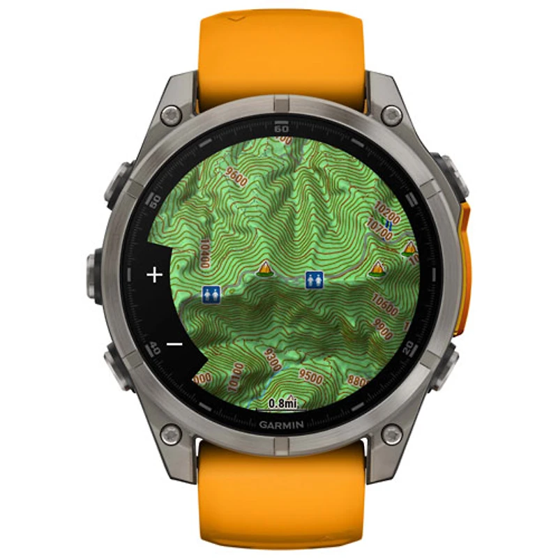 Garmin fēnix 8 47mm Sapphire AMOLED Bluetooth Multisport Smartwatch - Spark Orange/Graphite/Carbon Grey