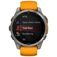 Garmin fēnix 8 47mm Sapphire AMOLED Bluetooth Multisport Smartwatch - Spark Orange/Graphite/Carbon Grey