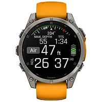 Garmin fēnix 8 47mm Sapphire AMOLED Bluetooth Multisport Smartwatch - Spark Orange/Graphite/Carbon Grey