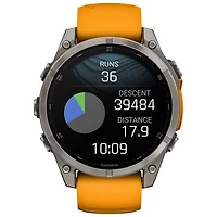 Garmin fēnix 8 47mm Sapphire AMOLED Bluetooth Multisport Smartwatch - Spark Orange/Graphite/Carbon Grey