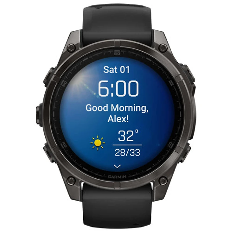 Garmin fēnix 8 47mm Sapphire AMOLED Bluetooth Multisport Smartwatch - Black/Carbon Grey