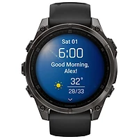 Garmin fēnix 8 47mm Sapphire AMOLED Bluetooth Multisport Smartwatch - Black/Carbon Grey