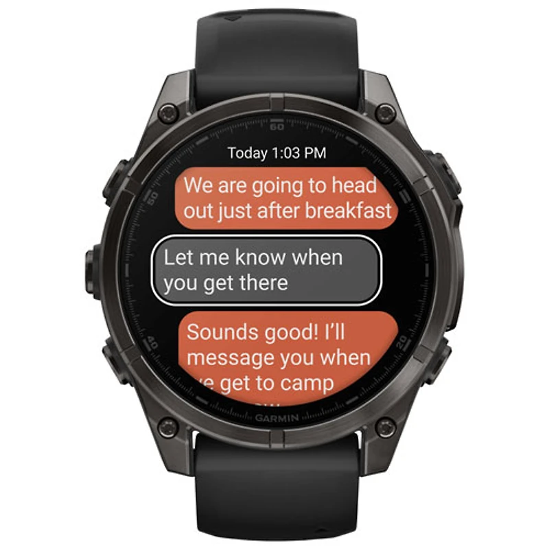 Garmin fēnix 8 47mm Sapphire AMOLED Bluetooth Multisport Smartwatch - Black/Carbon Grey