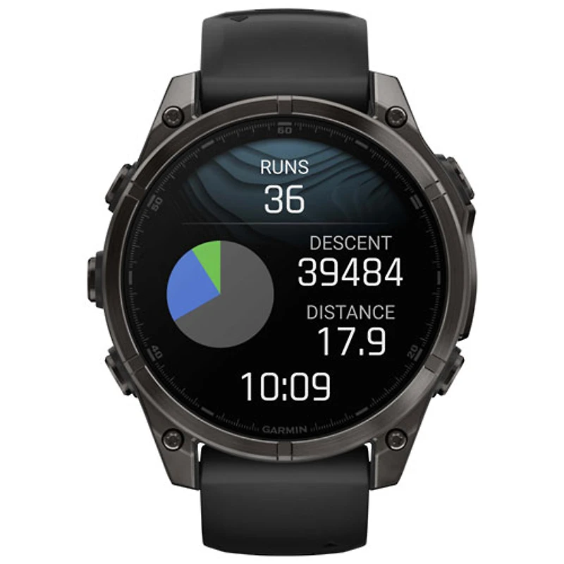 Garmin fēnix 8 47mm Sapphire AMOLED Bluetooth Multisport Smartwatch - Black/Carbon Grey