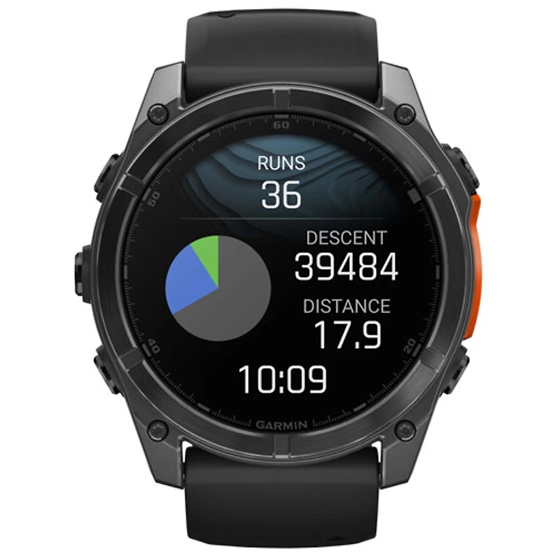 Montre intelligente multisport Bluetooth AMOLED fēnix 8 de 51 mm de Garmin - Noir/Gris ardoise