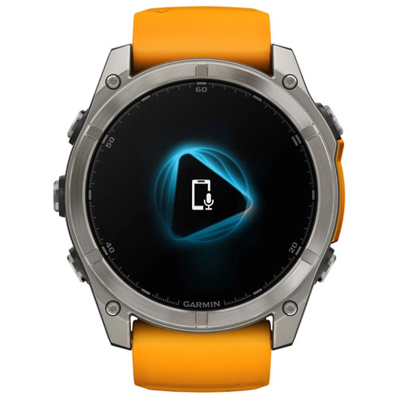 Garmin fēnix 8 51mm Sapphire AMOLED Bluetooth Multisport Smartwatch - Spark Orange/Graphite/Carbon Grey