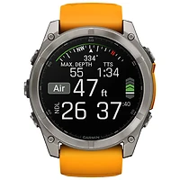 Garmin fēnix 8 51mm Sapphire AMOLED Bluetooth Multisport Smartwatch - Spark Orange/Graphite/Carbon Grey