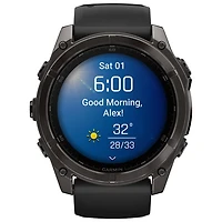 Montre intelligente multisport Bluetooth AMOLED à vitre saphir fēnix 8 de 51 mm de Garmin - Noir/Gris carbone