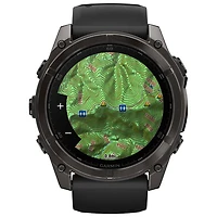 Montre intelligente multisport Bluetooth AMOLED à vitre saphir fēnix 8 de 51 mm de Garmin - Noir/Gris carbone