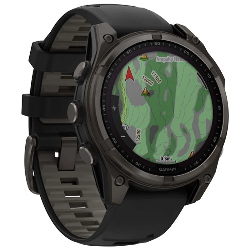 Garmin fēnix 8 47mm Sapphire Solar Bluetooth Multisport Smartwatch - Black/Carbon Grey