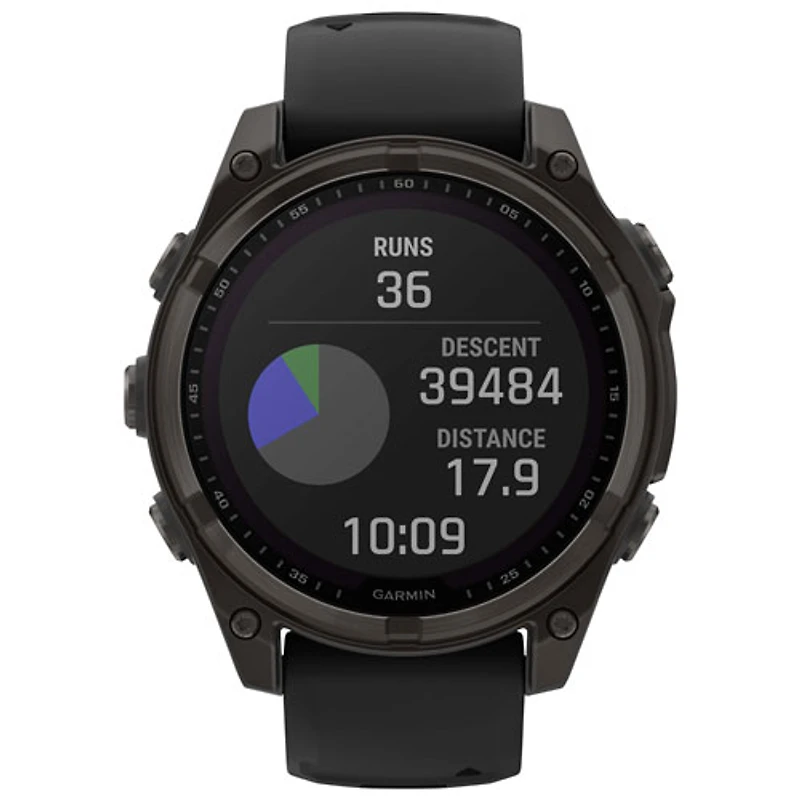 Garmin fēnix 8 47mm Sapphire Solar Bluetooth Multisport Smartwatch - Black/Carbon Grey