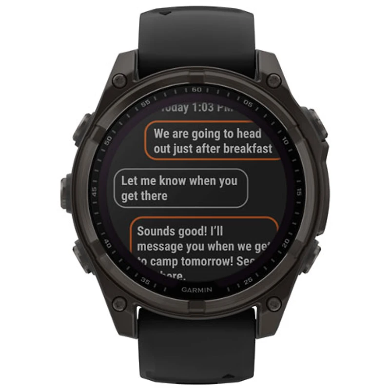 Garmin fēnix 8 47mm Sapphire Solar Bluetooth Multisport Smartwatch - Black/Carbon Grey