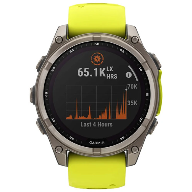 Montre intelligente multisport Bluetooth solaire en verre saphir fēnix 8 de mm de Garmin