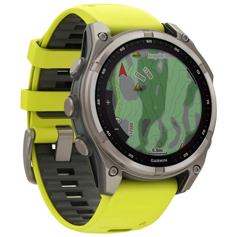 Montre intelligente multisport Bluetooth solaire en verre saphir fēnix 8 de mm de Garmin