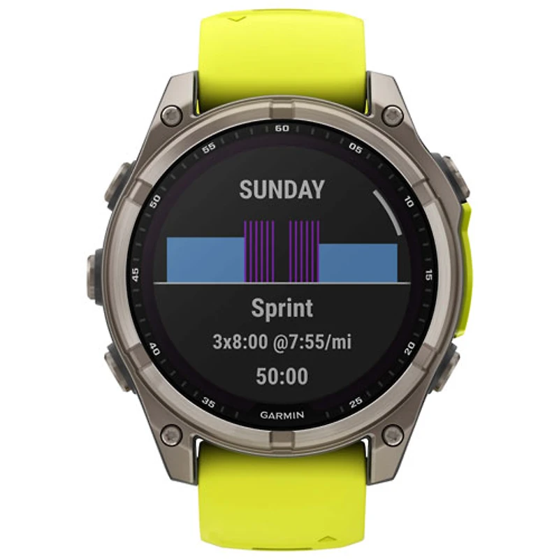 Montre intelligente multisport Bluetooth solaire en verre saphir fēnix 8 de mm de Garmin