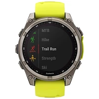 Montre intelligente multisport Bluetooth solaire en verre saphir fēnix 8 de mm de Garmin