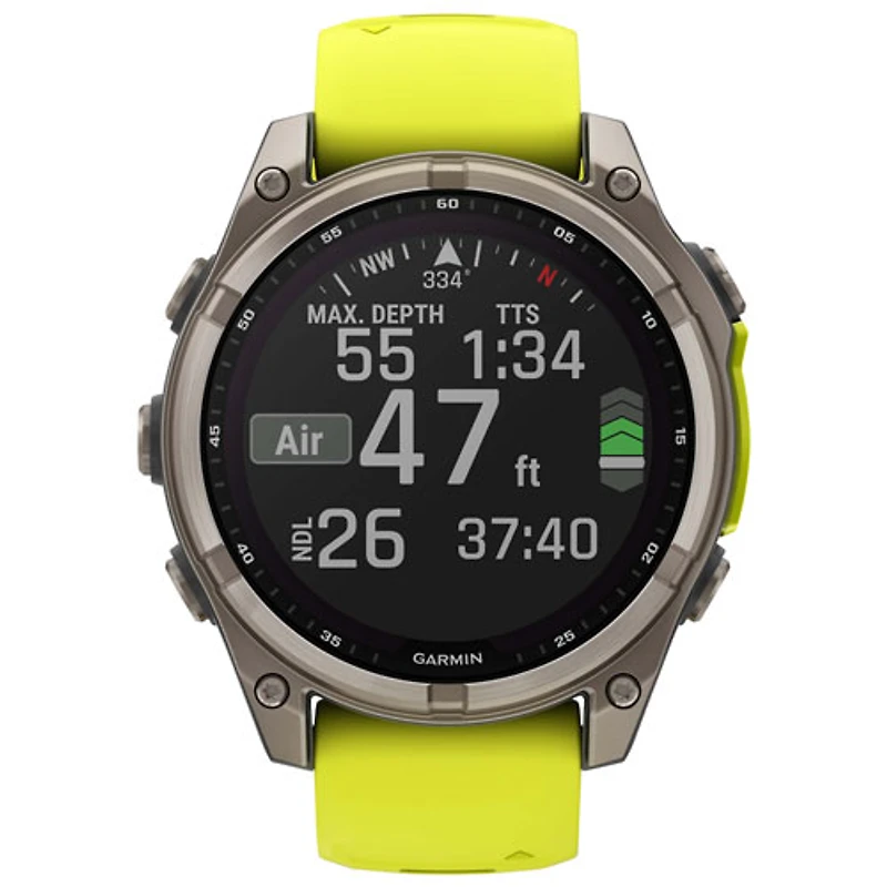 Montre intelligente multisport Bluetooth solaire en verre saphir fēnix 8 de mm de Garmin