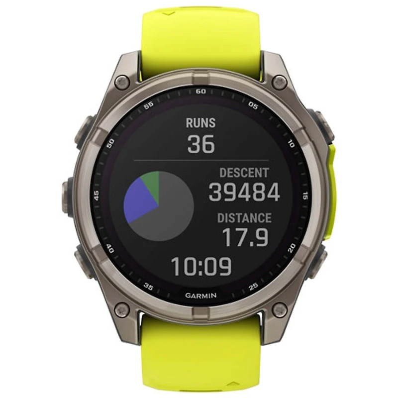 Montre intelligente multisport Bluetooth solaire en verre saphir fēnix 8 de mm de Garmin
