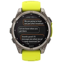 Montre intelligente multisport Bluetooth solaire en verre saphir fēnix 8 de mm de Garmin