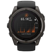 Garmin fēnix 8 51mm Sapphire Solar Bluetooth Multisport Smartwatch - Black/Carbon Grey