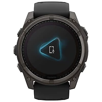 Garmin fēnix 8 51mm Sapphire Solar Bluetooth Multisport Smartwatch - Black/Carbon Grey