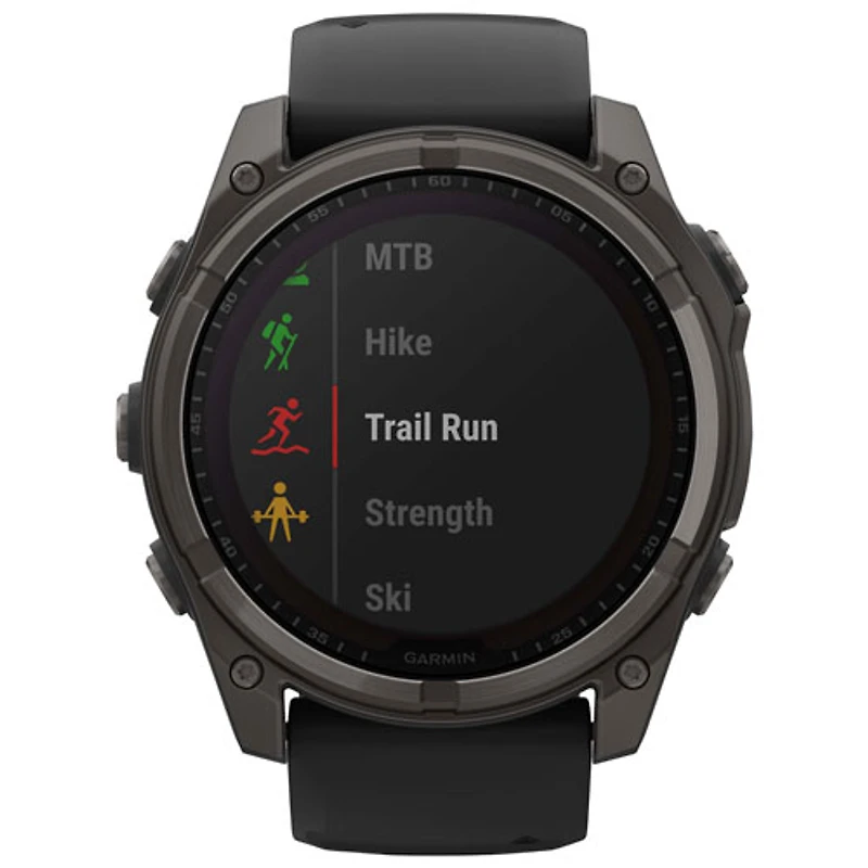 Garmin fēnix 8 51mm Sapphire Solar Bluetooth Multisport Smartwatch - Black/Carbon Grey