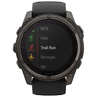 Garmin fēnix 8 51mm Sapphire Solar Bluetooth Multisport Smartwatch - Black/Carbon Grey