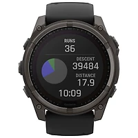 Garmin fēnix 8 51mm Sapphire Solar Bluetooth Multisport Smartwatch - Black/Carbon Grey