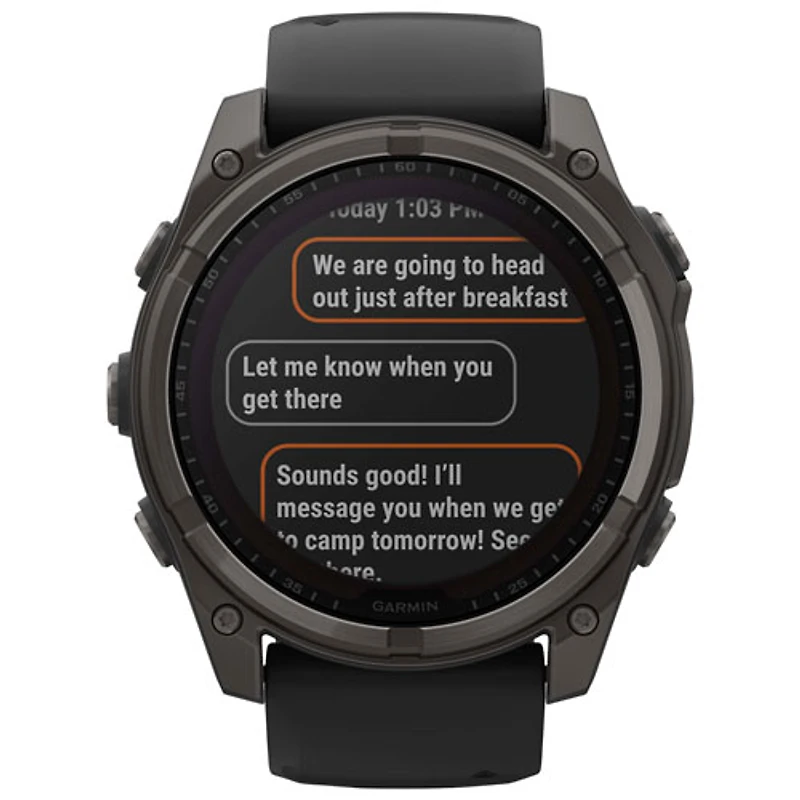 Garmin fēnix 8 51mm Sapphire Solar Bluetooth Multisport Smartwatch - Black/Carbon Grey