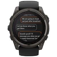 Garmin fēnix 8 51mm Sapphire Solar Bluetooth Multisport Smartwatch - Black/Carbon Grey