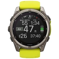 Montre intelligente multisport Bluetooth solaire en verre saphir fēnix 8 de 51 mm de Garmin - Jaune/Graphite/Gris carbone