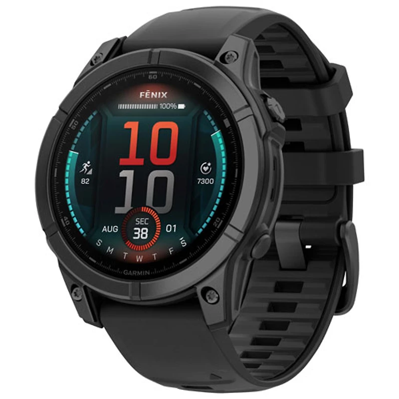Garmin fēnix E 47mm AMOLED Bluetooth Multisport Smartwatch - Black/Carbon Grey