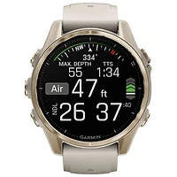 Garmin fēnix 8 43mm Sapphire AMOLED Bluetooth Multisport Smartwatch - Whitestone/Silver