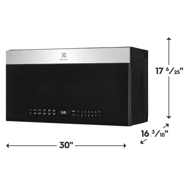 Micro-ondes à hotte intégrée d'Electrolux - 1,9 pi³ - Acier inoxydable