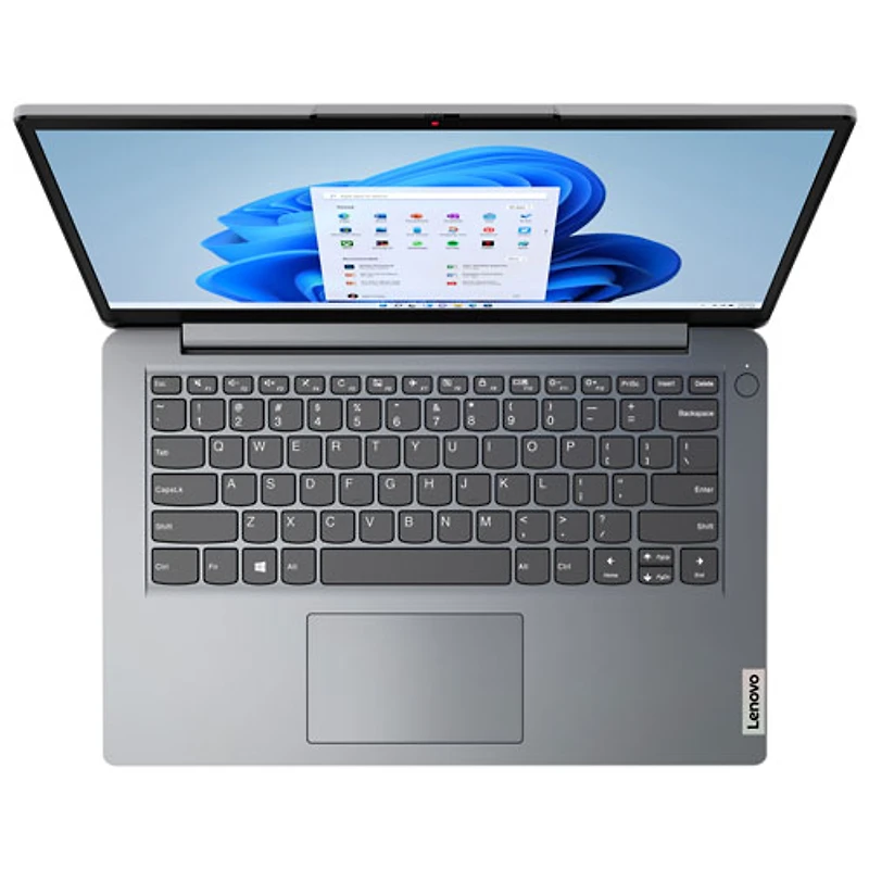 Portable de 14 po IdeaPad 1i de Lenovo - Gris nuage (Celeron N4500 d'Intel/RAM 4 Go/SSD 128 Go/Windows 11)