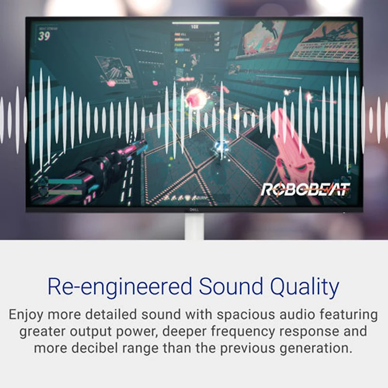 Moniteur DEL IPS HD intégrale GTG 8 ms 100 Hz 27 po de Dell (S2725H) - Argenté