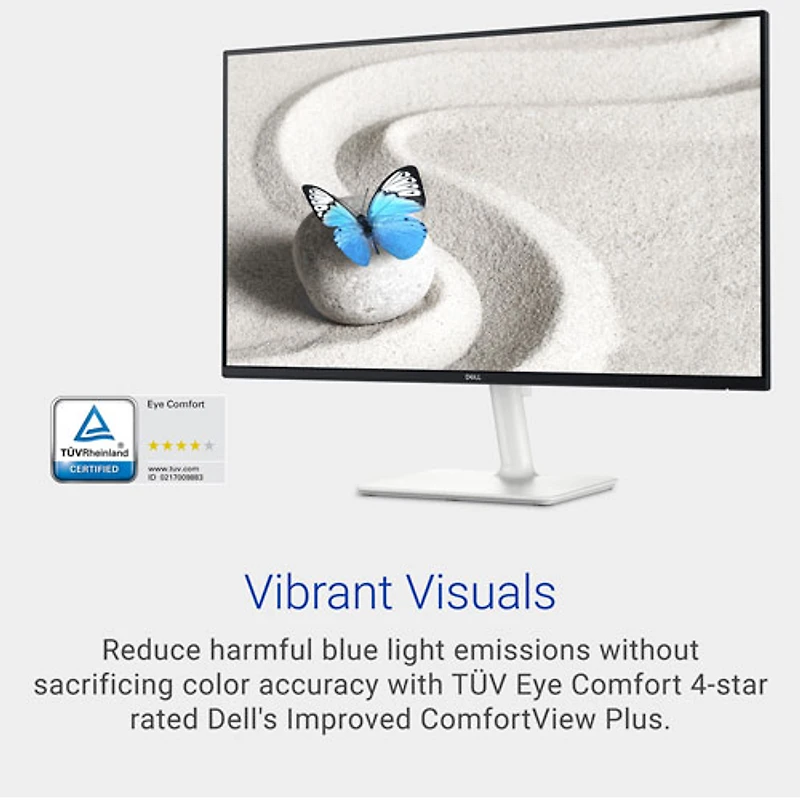 Moniteur DEL IPS HD intégrale GTG 8 ms 100 Hz 27 po de Dell (S2725H) - Argenté